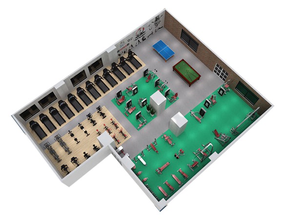 1000平方健身房配置方案-广西今年会jinnianhui体育健身器材有限公司
